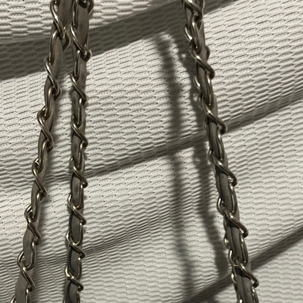 Lily and Bean Gray Tote Bag with Pink Stripe has monogram AC previously owned - Picture 3 of 6